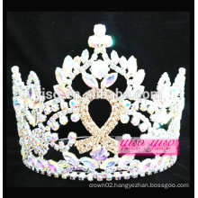 top quality colorful ribbon luxurious crystal tiara